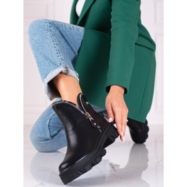 Botas de mujer Shelovet negras con cremallera cerrada negro 1