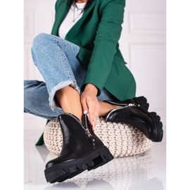 Botas de mujer Shelovet negras con cremallera cerrada negro 2