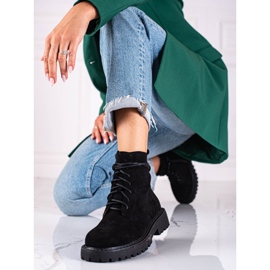 Botas de montaña de mujer de ante negro 3