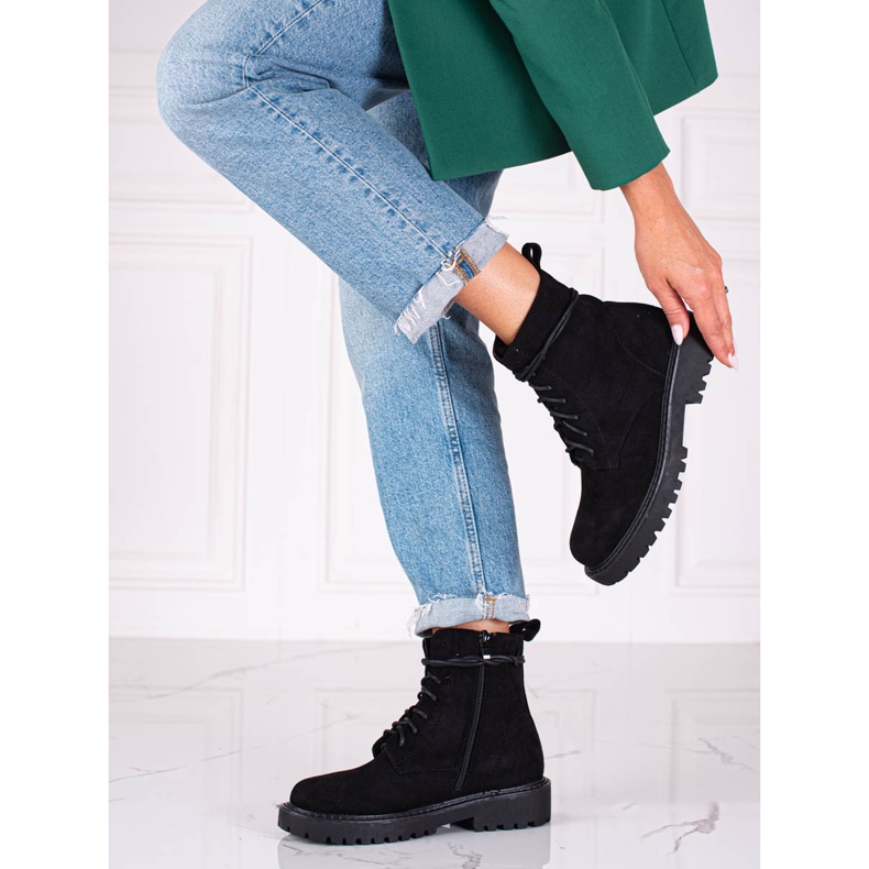 Botas de montaña de mujer de ante negro 2