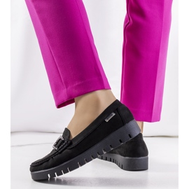 Mocasines negros en la plataforma Campini 2