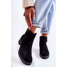 PS1 Botas Laurisa de ante negro con tacón bajo 1