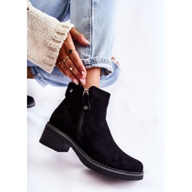 PS1 Botas Laurisa de ante negro con tacón bajo 6
