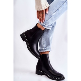 PG1 Jilanna Negro Jilanna Botines Chelsea Con Perlas 5