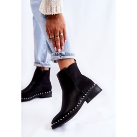 PG1 Jilanna Negro Jilanna Botines Chelsea Con Perlas 2