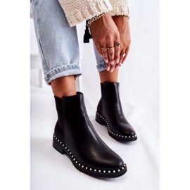 PG1 Jilanna Negro Jilanna Botines Chelsea Con Perlas 4