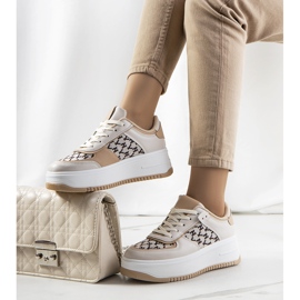 Deportivas beige con suela Valpara alta 1 Deportivas beige con suela Valpara alta 1