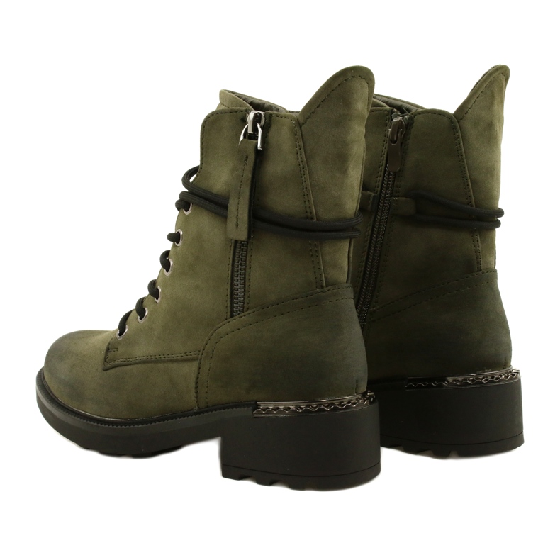 Evento Botas Altas Con Cremallera Verde 21BT35-4226 3 Evento Botas Altas Con Cremallera Verde 21BT35-4226 3