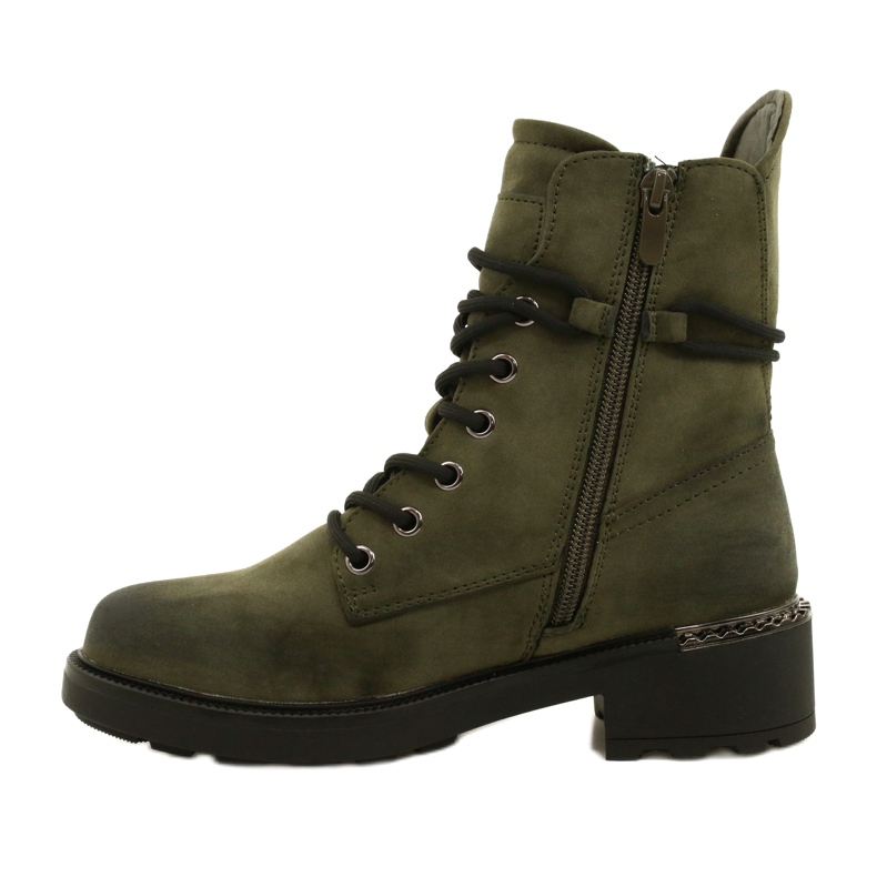 Evento Botas Altas Con Cremallera Verde 21BT35-4226 1 Evento Botas Altas Con Cremallera Verde 21BT35-4226 1