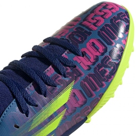 Botas de fútbol adidas X Speedflow Messi.3 Tf Jr FY6904 azul marino, morado, azul, multicolor azul 2