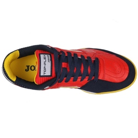 Zapatillas de fútbol Joma Top Flex 2106 Tf TOPW2106TF negro naranjas y tintos 2