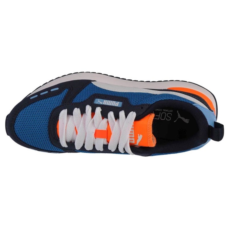 Puma R78 PS Jr 373616-25 blanco azul marino azul naranja 2