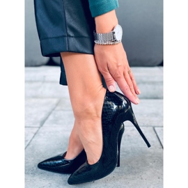 Zapatos de salón con tacón de aguja Lone Black negro gris 4