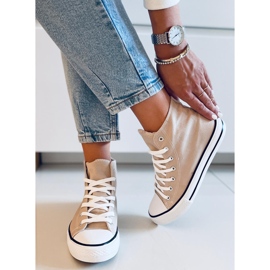 Deportivas lona Jude Kaki tobillo beige 3