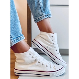 Deportivas lona Jude White tobillo blanco 1 Deportivas lona Jude White tobillo blanco 1