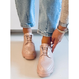 Mocasines de suela alta Pragma Nude beige rosado 2