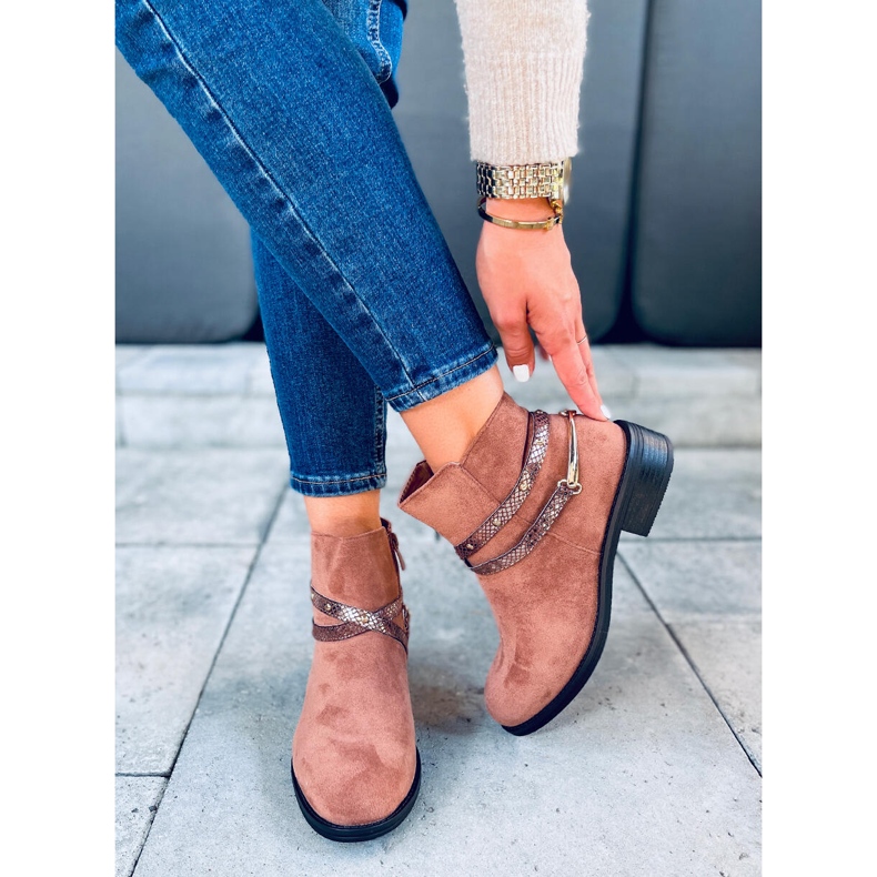 Botas mujer Zinaida Camel ante marrón 1