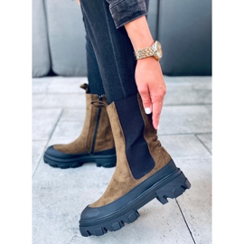 Botines Chelsea altos Telma Verde 2