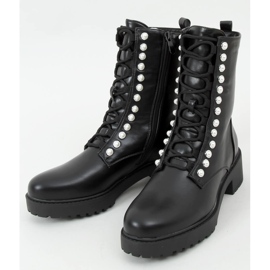 Botas militares con perlas Odrey Black negro 1 Botas militares con perlas Odrey Black negro 1