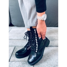 Botas militares con perlas Odrey Black negro 2