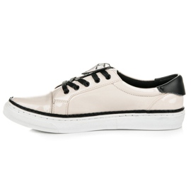 Betler Zapatillas deportivas lacadas con diamantes marrón 4