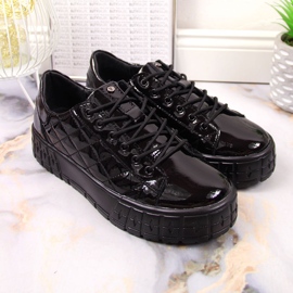 Zapatos mujer charol acolchado negro Filippo 3