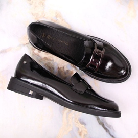 Mocasines mujer lacado charol negro Potocki 3