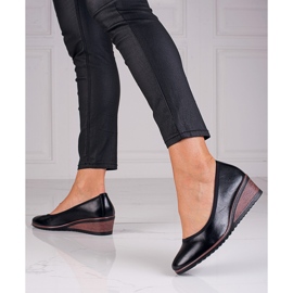 Zapatos negros con cuña de W. Potocki 1