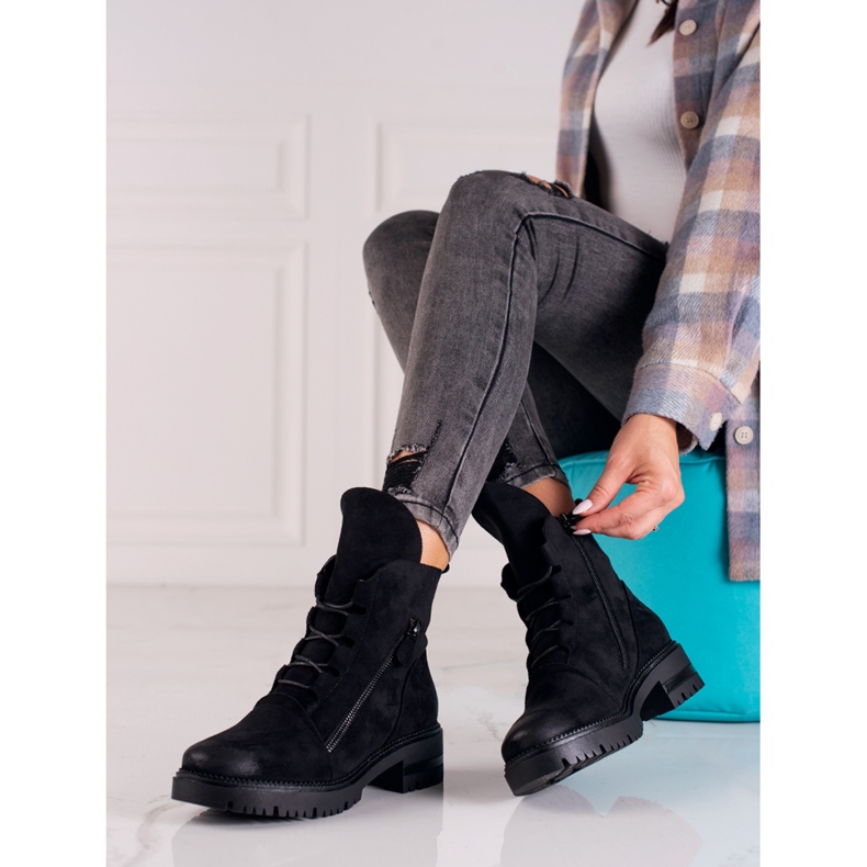 Bolsos de ante negro de W. Potocki 1