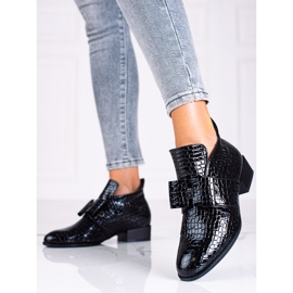 W. Potocki Botas bajas de mujer Potocki tacones planos negros 1