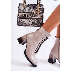 S.Barski Botas cálidas de moda con tacones altos Grey Alisse gris 5