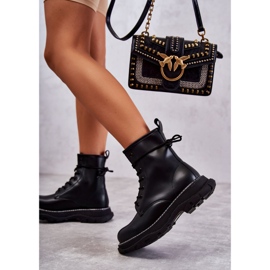 FD1 Botas De Cuero De Moda Casso Negro 7