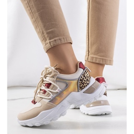 Zapatillas beige de Amarillo dorado 2