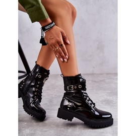PG1 Botas Mujer Lacadas Con Tachuelas Negro Leticia 5