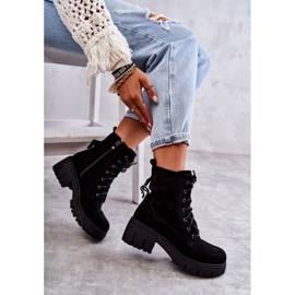 PG1 Botas Cálidas Mujer Ante Con Cremallera Negro Emilien 6