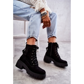 PG1 Botas Cálidas Mujer Ante Con Cremallera Negro Emilien 7