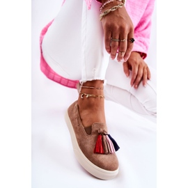 PS1 Zapatillas Mujer Slip-On Marrón Venira 5