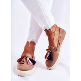 PS1 Zapatillas Mujer Slip-On Marrón Venira 3