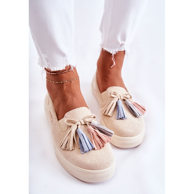 PS1 Zapatillas Mujer Slip-On Beige Venira 1