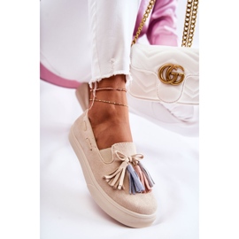PS1 Zapatillas Mujer Slip-On Beige Venira 5