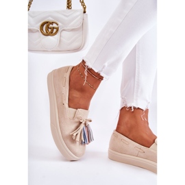 PS1 Zapatillas Mujer Slip-On Beige Venira 6