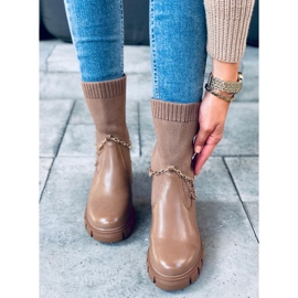 Botas estilo calcetín Mona Khaki beige 2 Botas estilo calcetín Mona Khaki beige 2