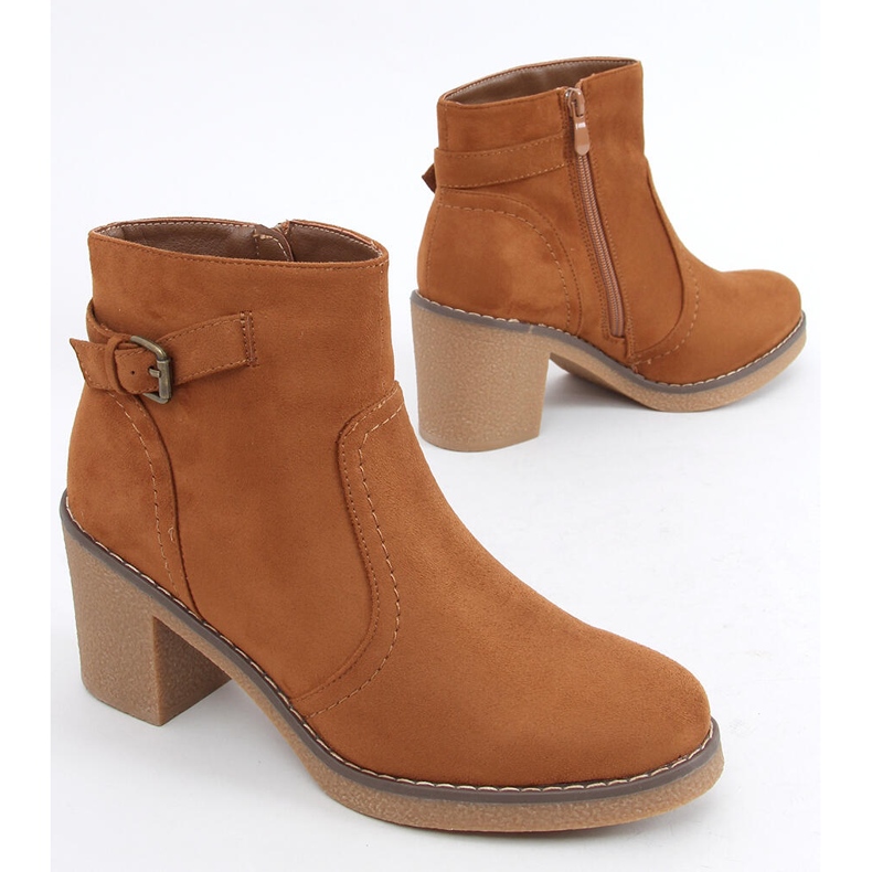 Botas con tacón de goma Retta Camel marrón 1