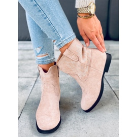 Botas con cuña oculta Astrid Beige 5