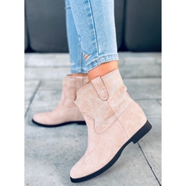 Botas con cuña oculta Astrid Beige 1