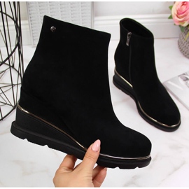 Negro Negro Botas cálidas de mujer Filippo con cuña 2