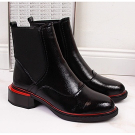 Botas Filippo negras de charol negro para mujer 3