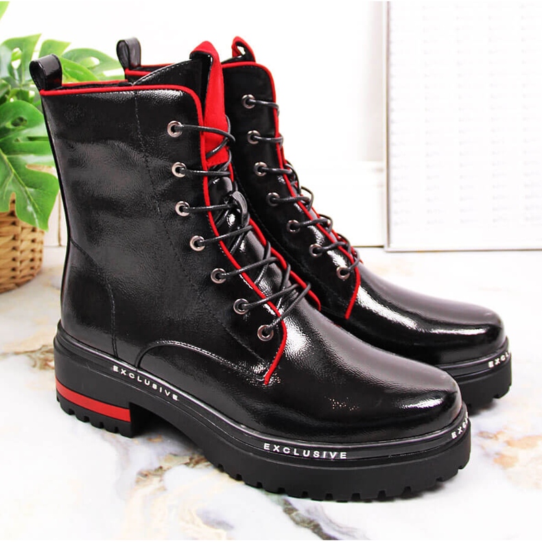 Obreras Filippo negras lacadas y aisladas para mujer negro 2