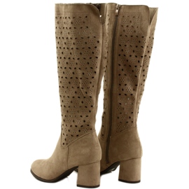 M.Daszyński Botas Caladas En Un Bar Beige SA156-10 3