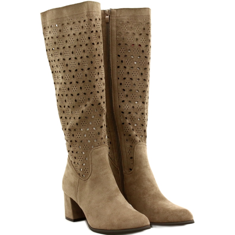 M.Daszyński Botas Caladas En Un Bar Beige SA156-10 2